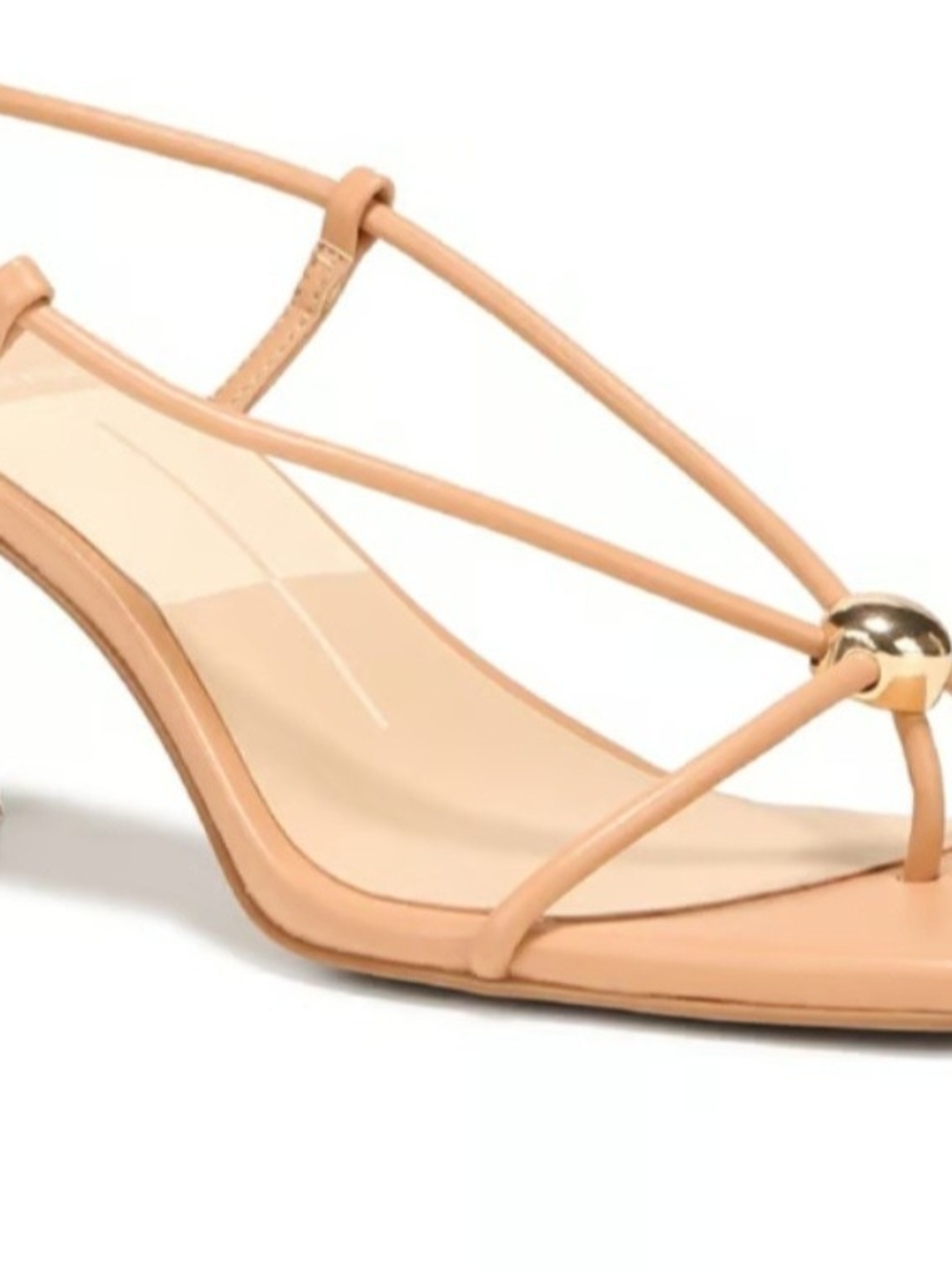Dolce Vita Nude Tan Strappy Sandal with Gold Accent Size 8